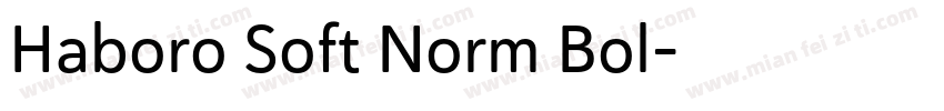 Haboro Soft Norm Bol字体转换